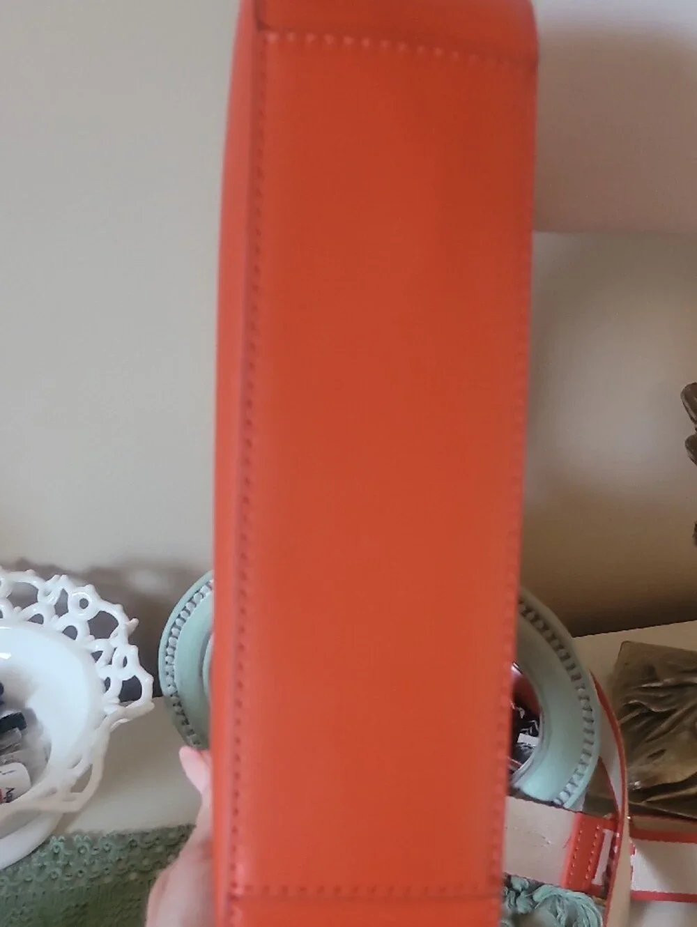 Michael Kors Orange Leather Crossbody Bag with Wallet & Coin Pouch